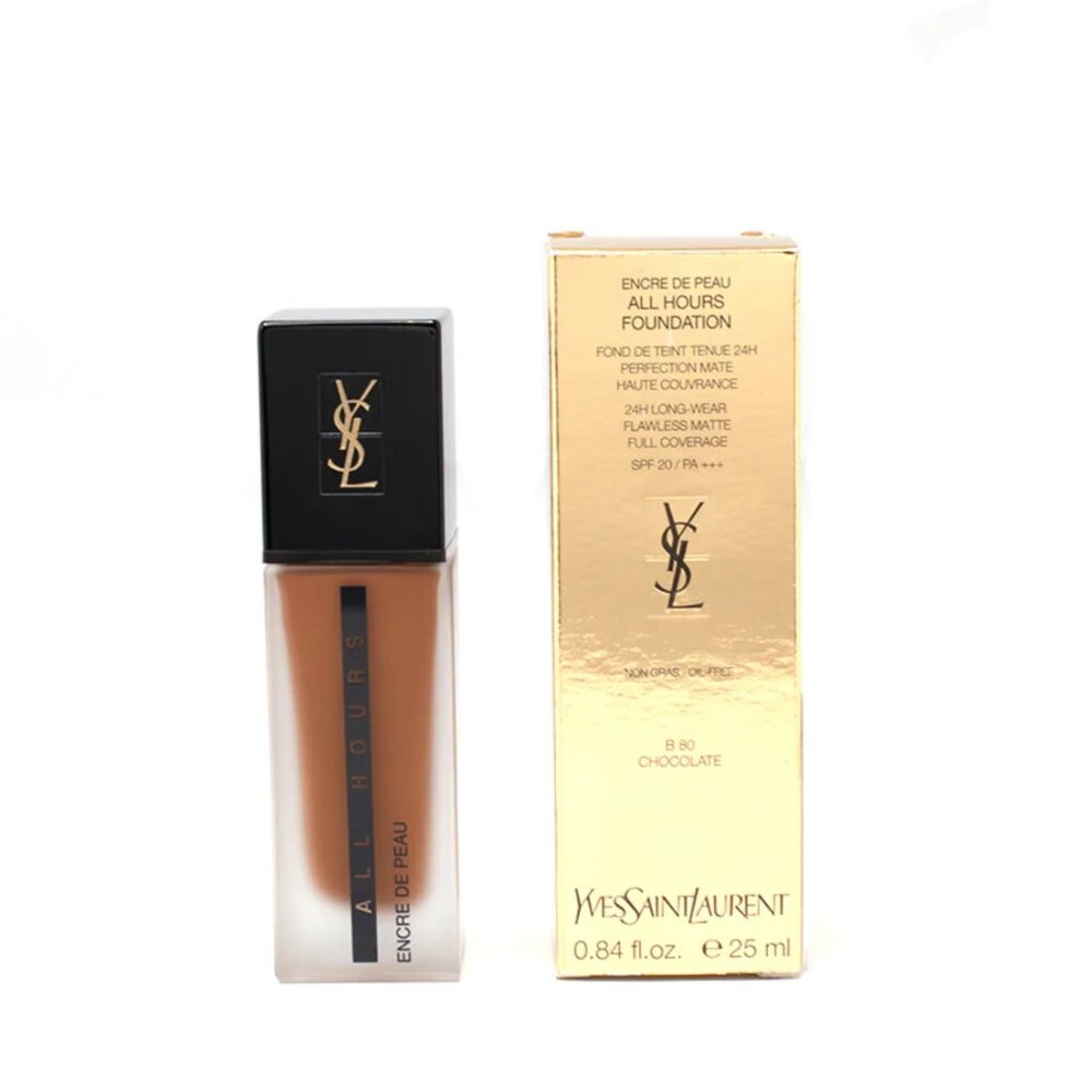 YSL Encre De Peau All Hours Foundation B80 Chocolate - New in Box 🤎